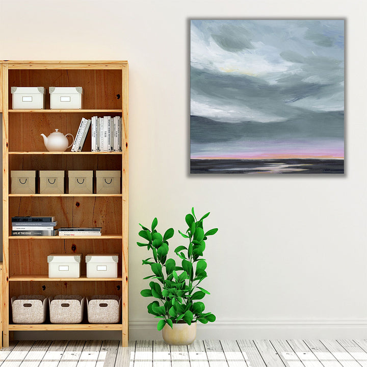 Neutral Bedroom Wall Art – subtle gray abstract painting