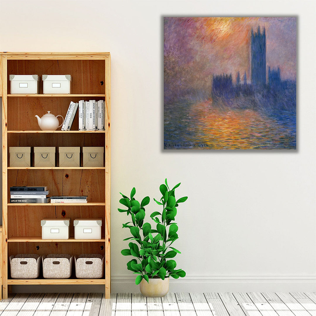 The Houses of Parliament, Sunset, 1904 - Canvas Print Wall Art