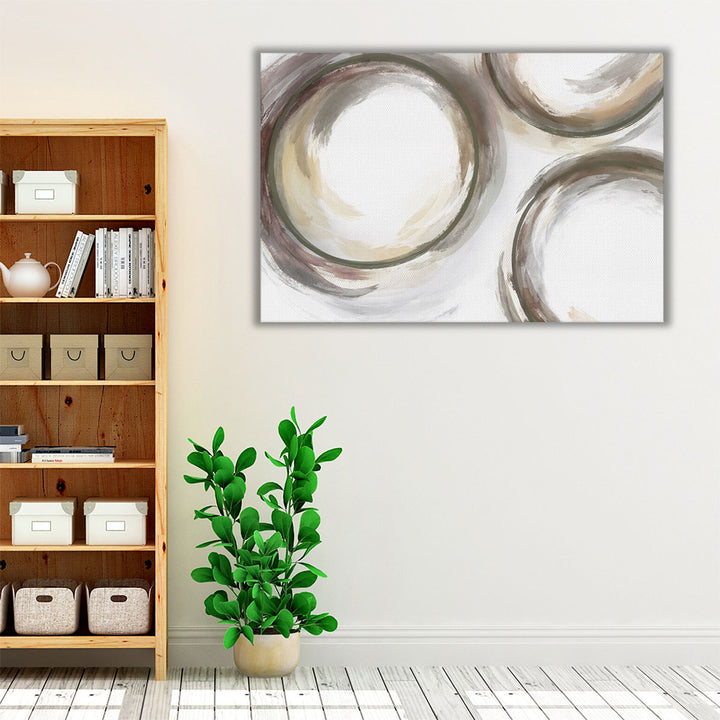Neutral brown modern bedroom canvas art