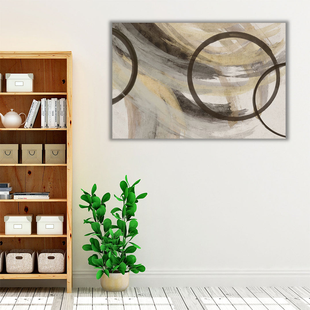 Wrapped canvas brown abstract hallway decor