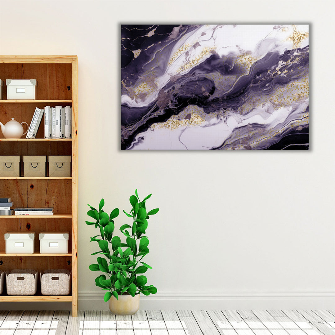 Wrapped canvas modern marble bedroom décor