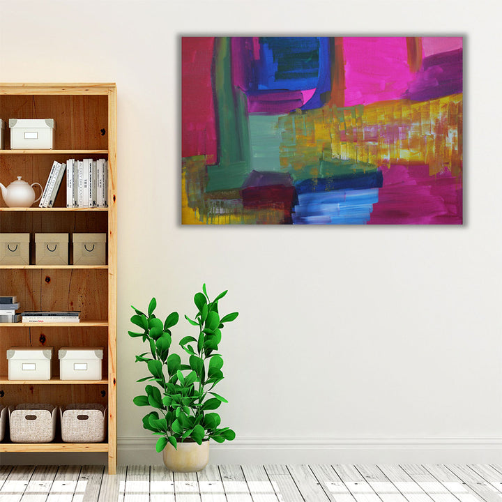 Entryway modern art wall decor in hallway
