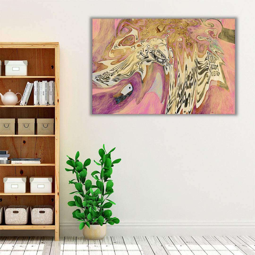 black framed modern marble artwork