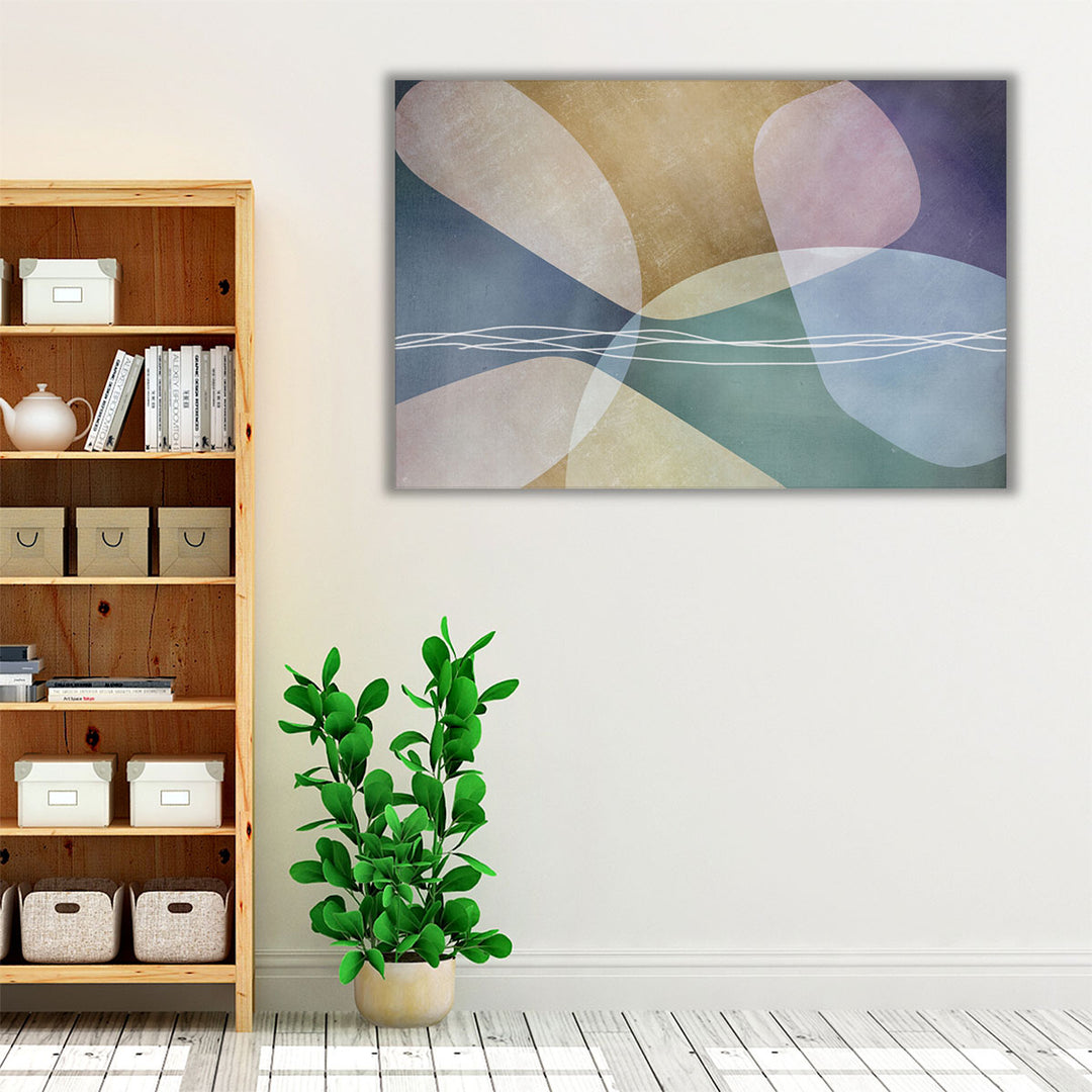 white framed canvas minimal living room decor