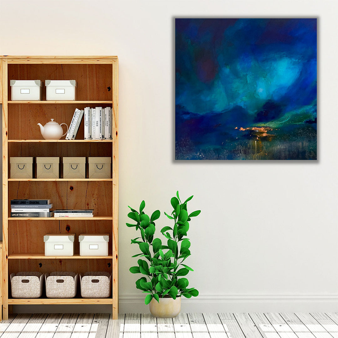 Living room canvas art blue ocean scene