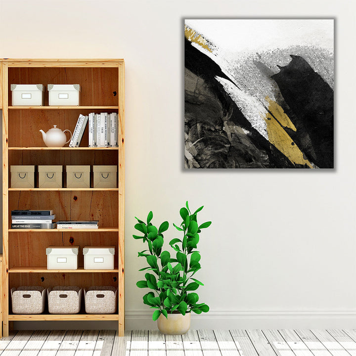minimalist black and white gallery piece