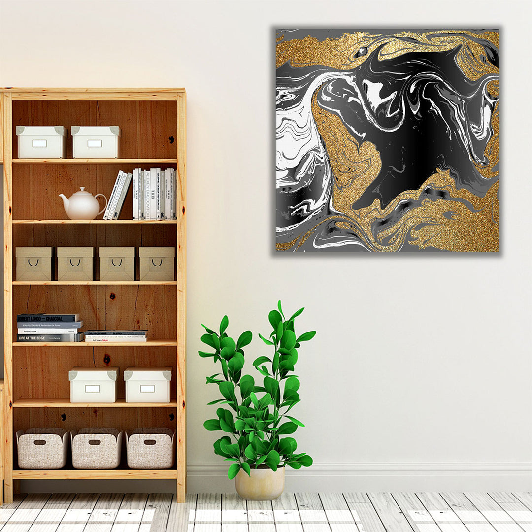 modern marble-inspired wall art