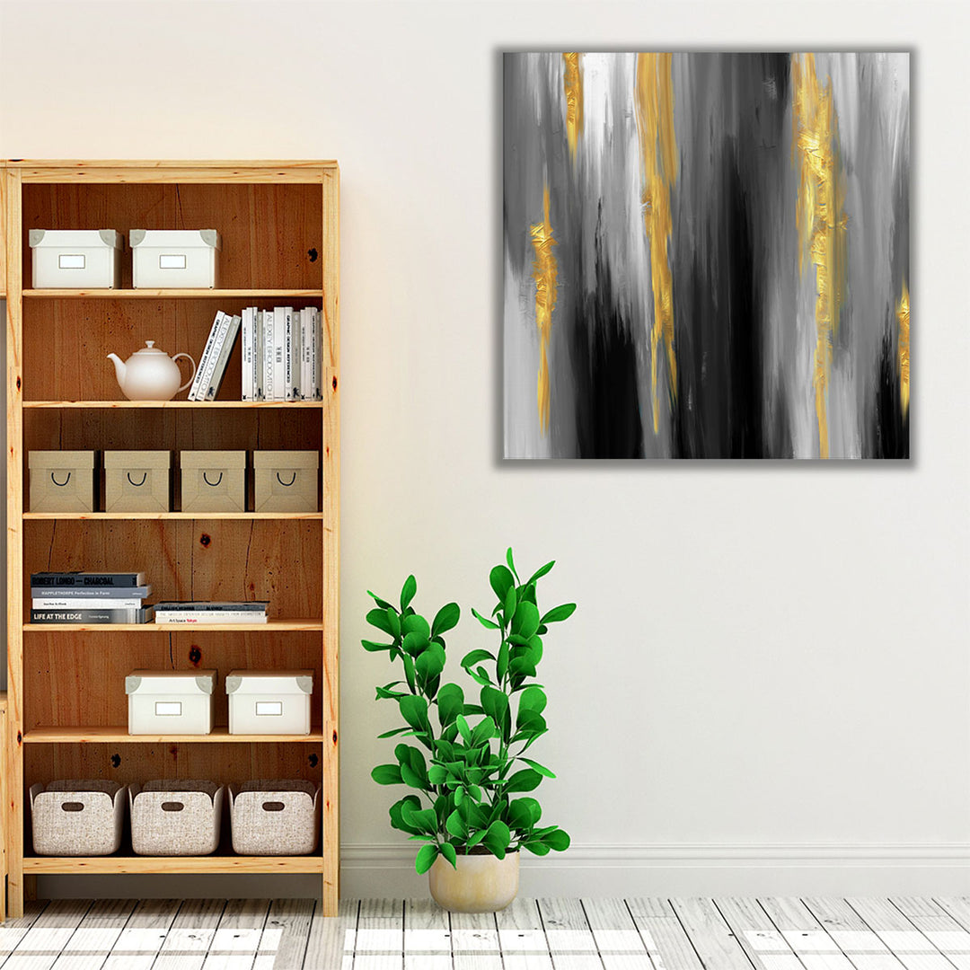 modern interior art – black and gray washes