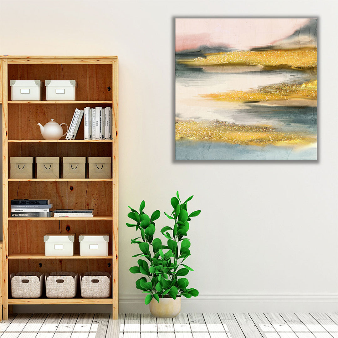 living room accent – yellow abstract watercolor