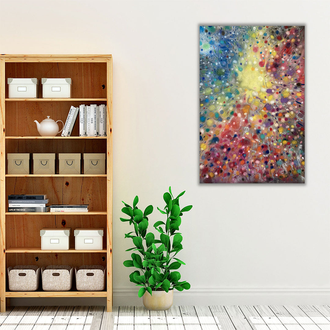 Bedroom colorful watercolor framed canvas art
