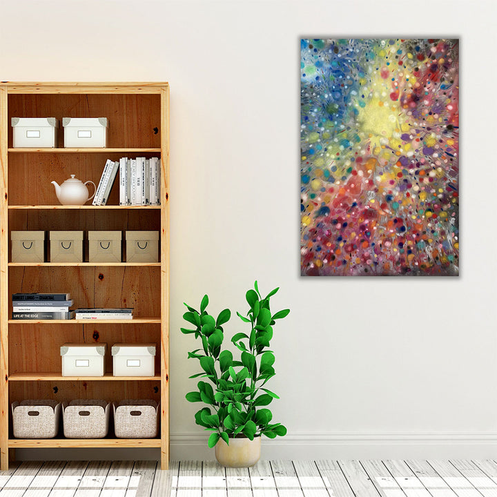 Bedroom colorful watercolor framed canvas art