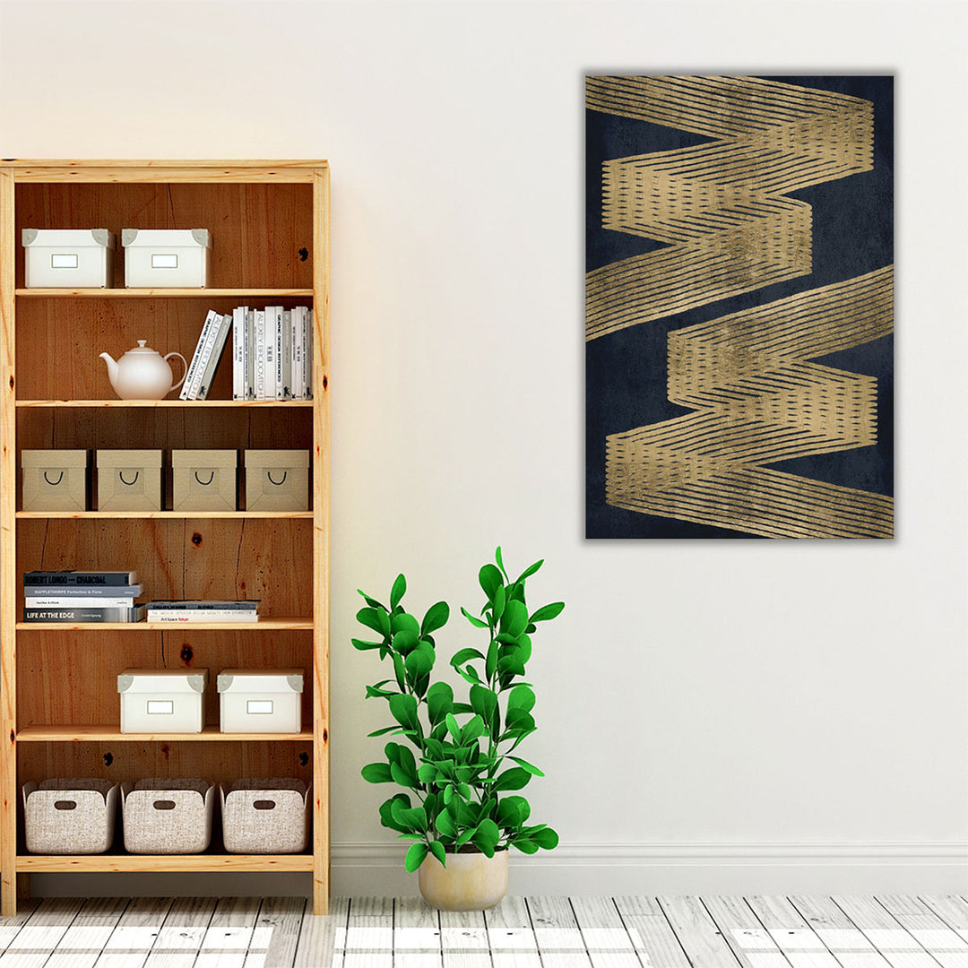 Modern office wall art gold and black