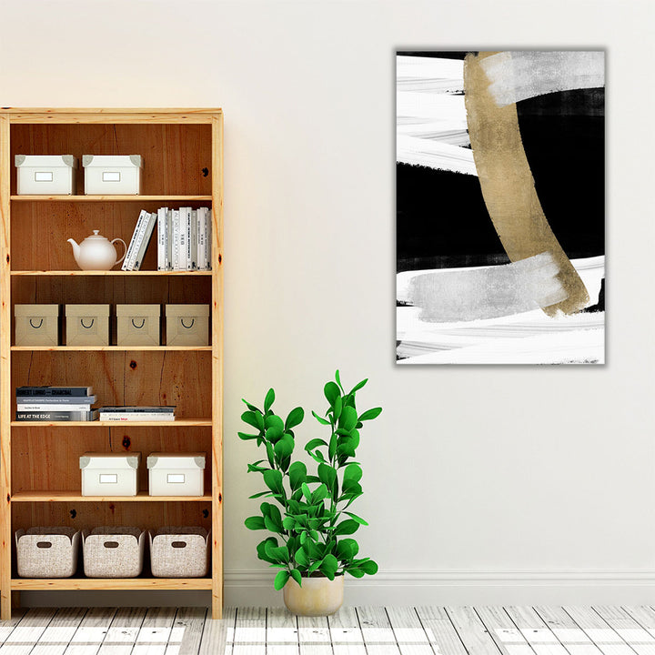 Framed canvas monochrome office wall decor