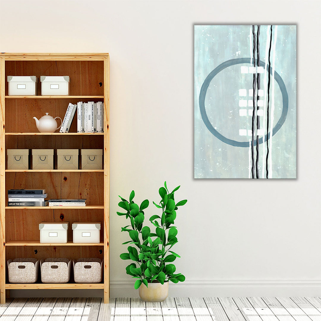 Living room wall art neutral circle pattern