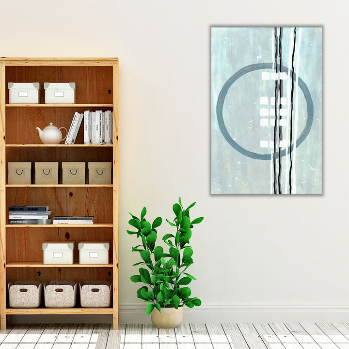 Living room wall art neutral circle pattern