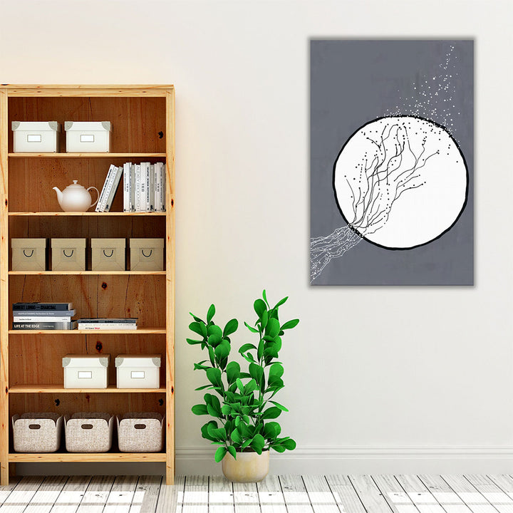 Entryway wall art gray white
