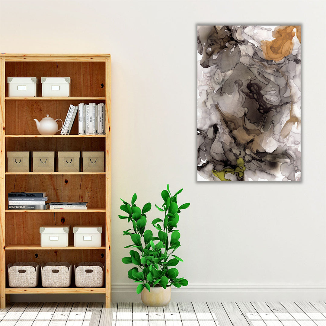 Minimalist wall decor in neutral watercolor style