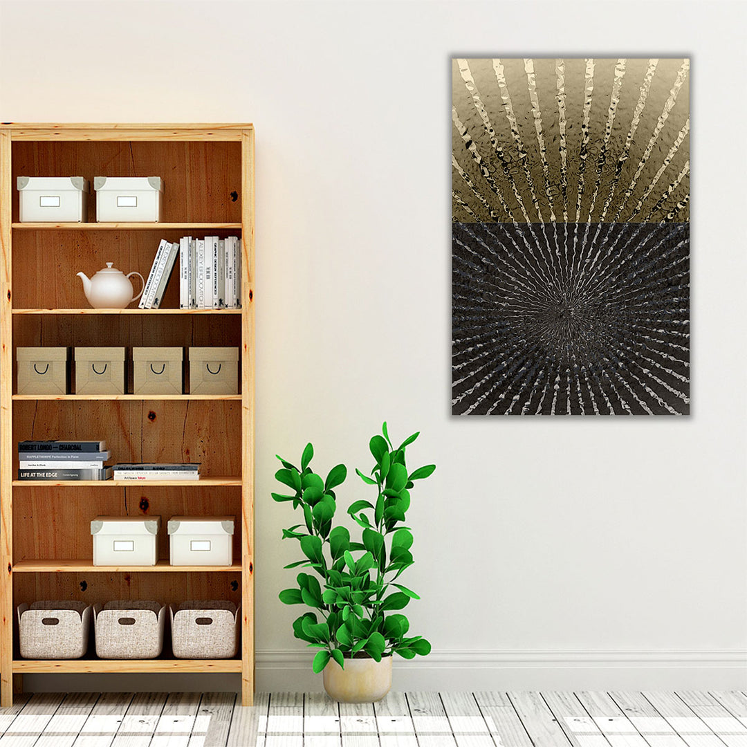Office wall art teal gold minimalist canvas