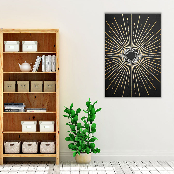 Modern hallway wall decor circular motif