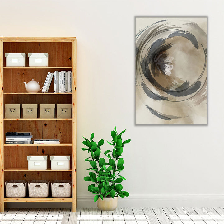 Espresso framed watercolor circle farmhouse decor