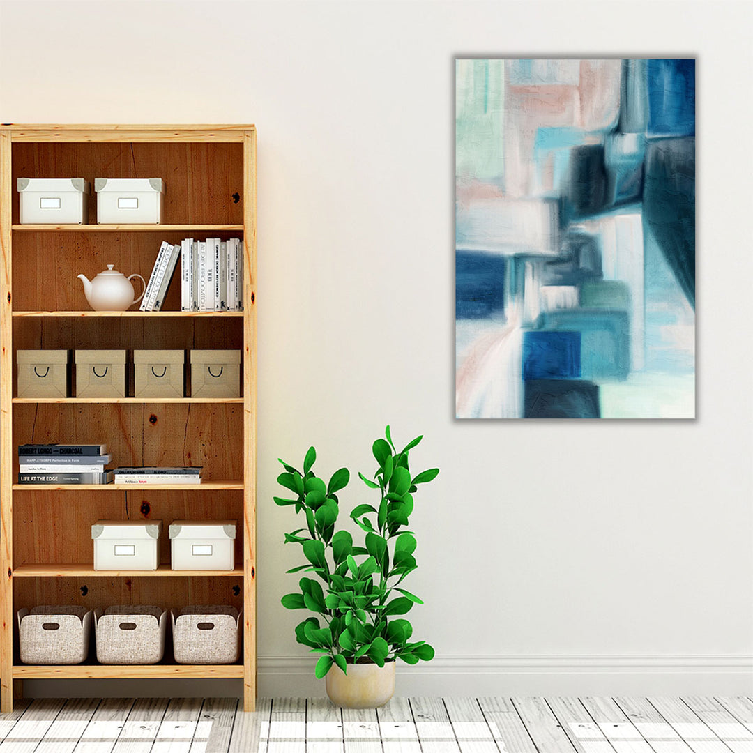white framed canvas art neutral design