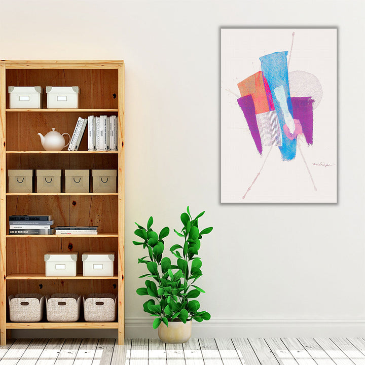 Espresso framed blue neutral wall artwork