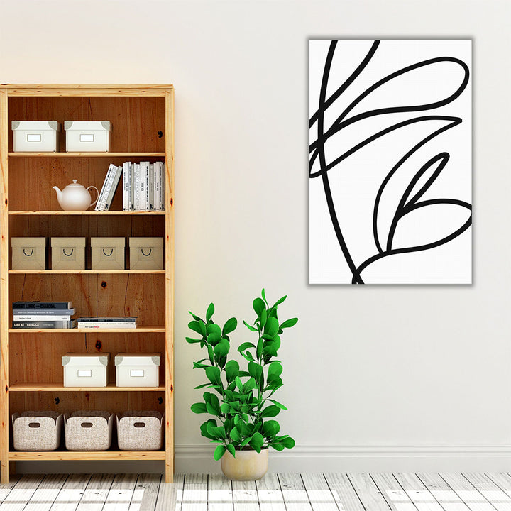 Living room canvas art black white minimalist