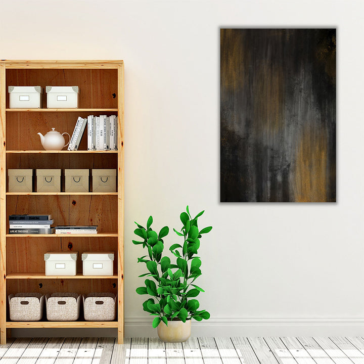 Black Bedroom Wall Decor – contemporary abstract canvas with dark mood