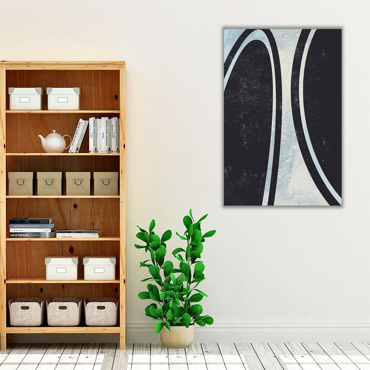 Hallway wall art modern black white canvas