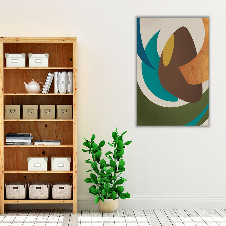 white framed canvas colorful abstract geometric art