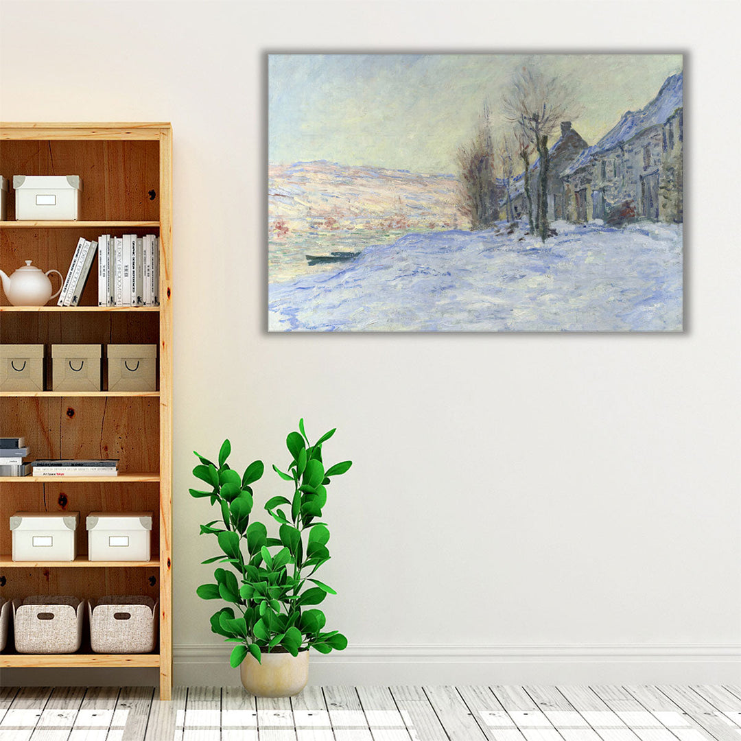 Lavacourt Under Snow - Canvas Print Wall Art
