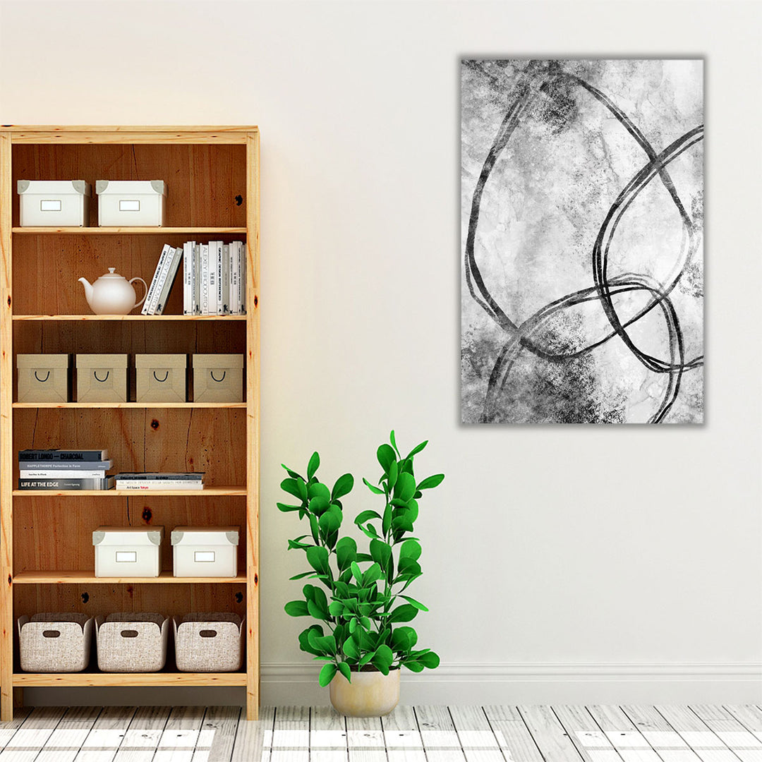 Oversized canvas art with clean lines