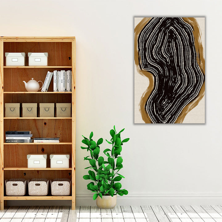 Living room canvas modern geometric brushstrokes