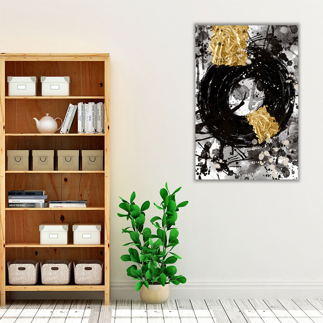 Black framed canvas office decor stylish