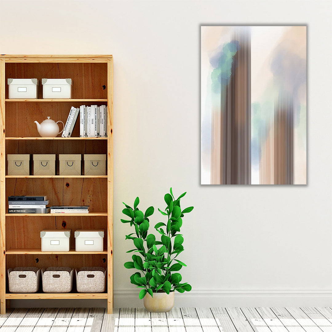 Brown neutral espresso framed living room décor