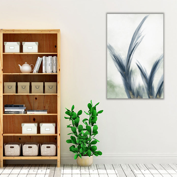 Espresso framed canvas minimalist hallway décor