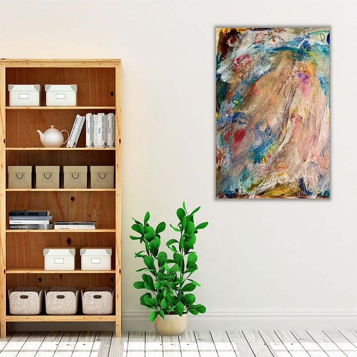 Gallery-quality abstract print hallway focal