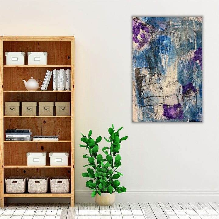 Bedroom wall art purple neutral canvas