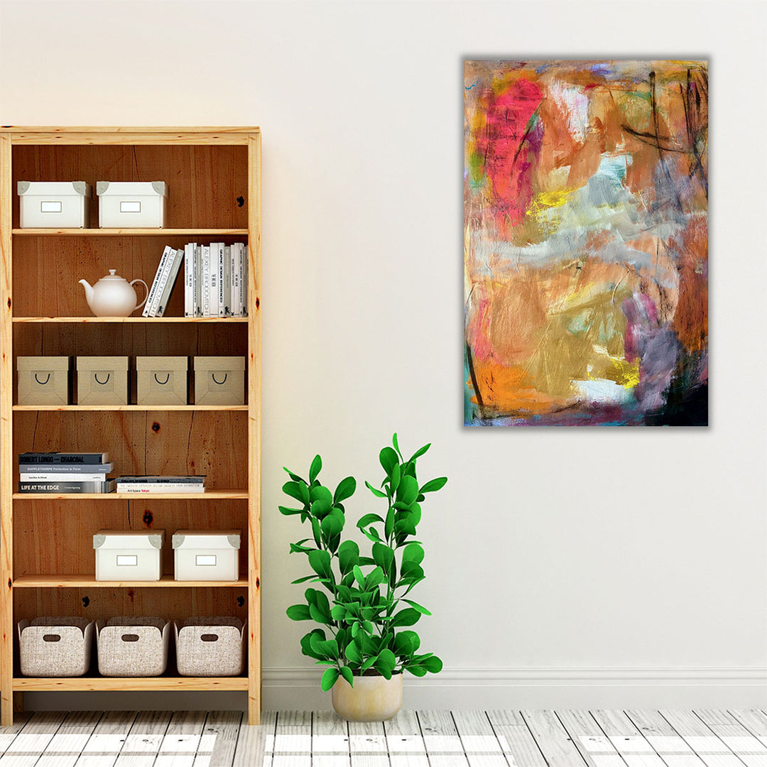 white framed canvas modern colorful artwork