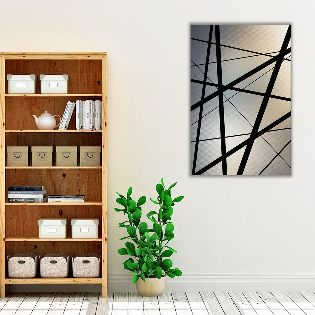 Bedroom canvas art neutral black lines