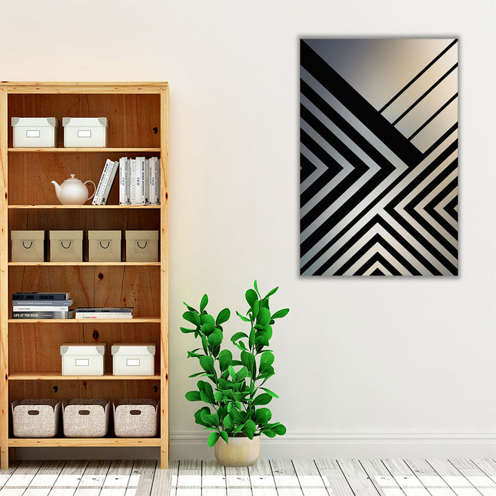 Framed canvas neutral black minimalist design