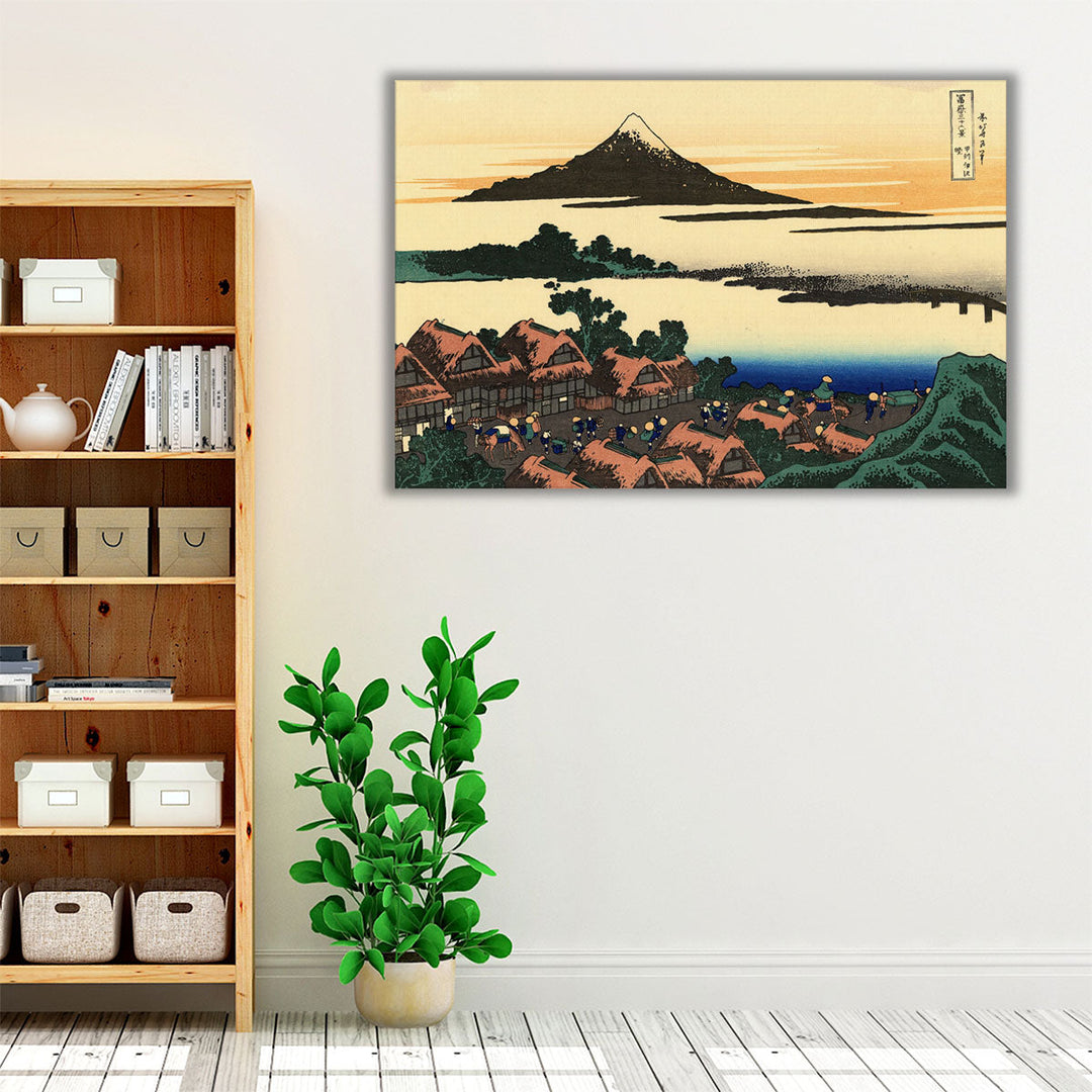 Dawn at Isawa in the Kai Province - Canvas Print Wall Art