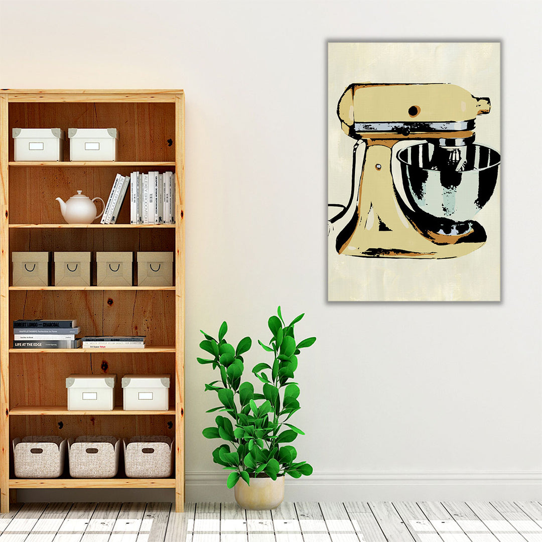 Kitchen wrapped canvas – retro mixer décor
