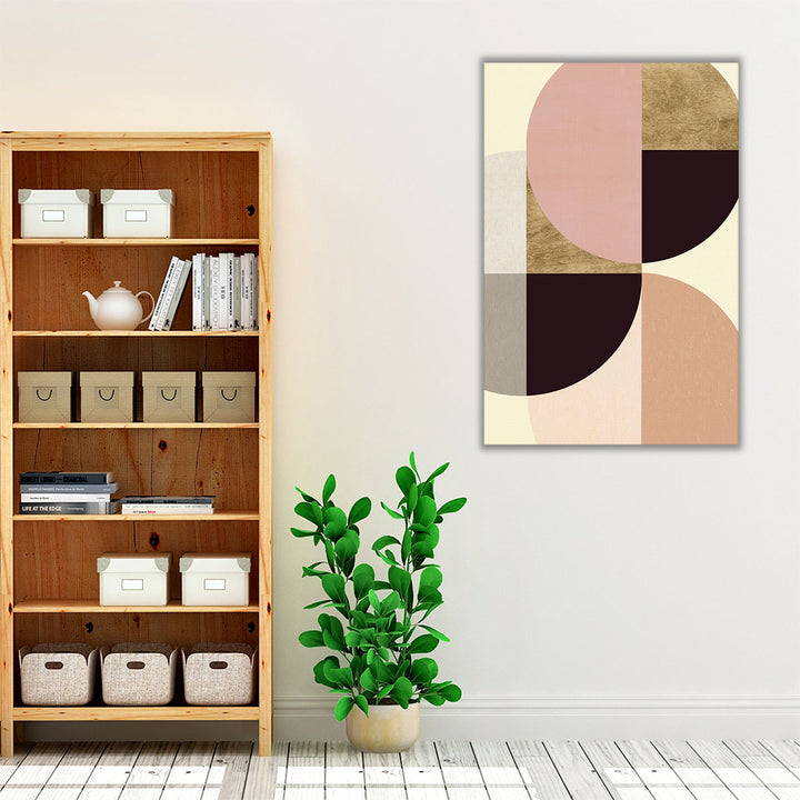 Entryway wall art gallery-style display