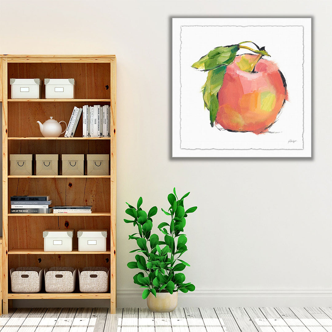 green and white kitchen art – fresh fruit motif