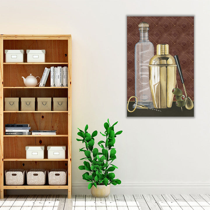 bar décor – refined vodka bottle art