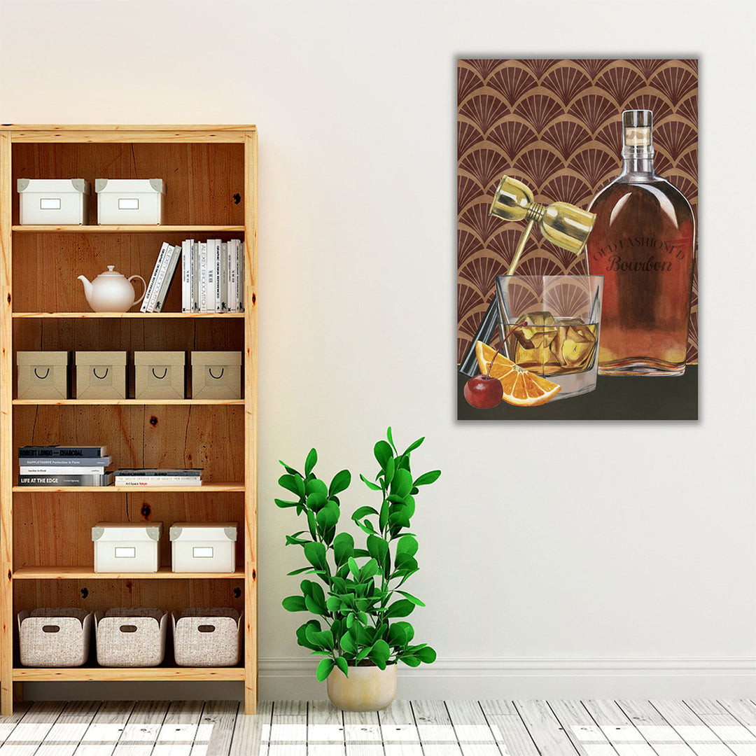 amber liquor art composition