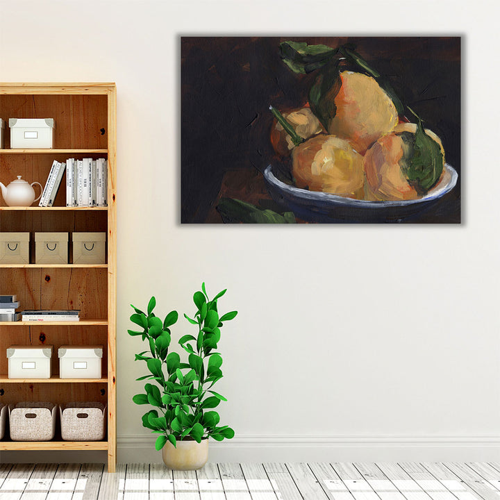 neutral kitchen art – elegant fruit composition