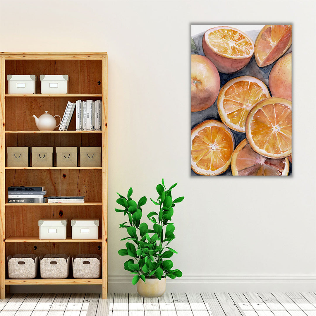 modern kitchen art – elegant fruit print