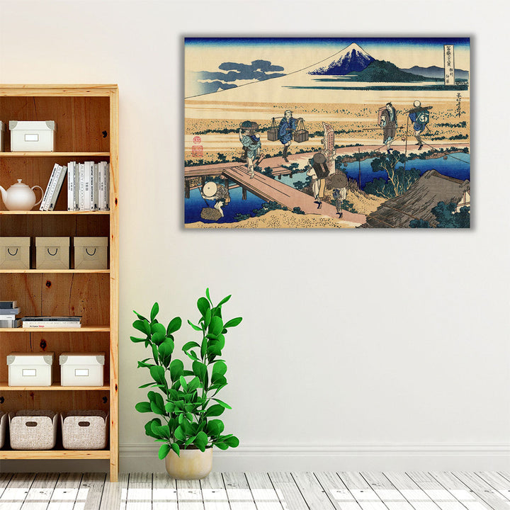 Living room wall art with nature-inspired scenery
